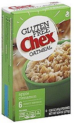 General Mills, Chex Oatmeal, Apple Cinnamon, Gluten Free, 6 Count, 9.54oz Box (Pack of 2)