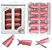 Pana 10 Pcs Reusable Acrylic Nail Soak Treatment UV Gel Polish Remover Clip Cap Manicure Tool (Pink Color)