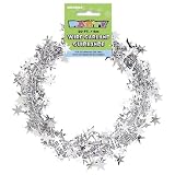 Silver Star Wire Garland 20 Feet/Pkg-