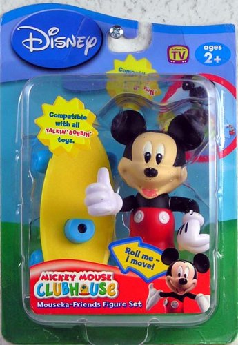 Disney - Mickey Mouse Clubhouse / Micky Maus Wunderhaus - Mouseka-Friends Figur Set - MICKEY & Skateboard