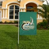 Charlotte 49ers Green Applique Garden Flag