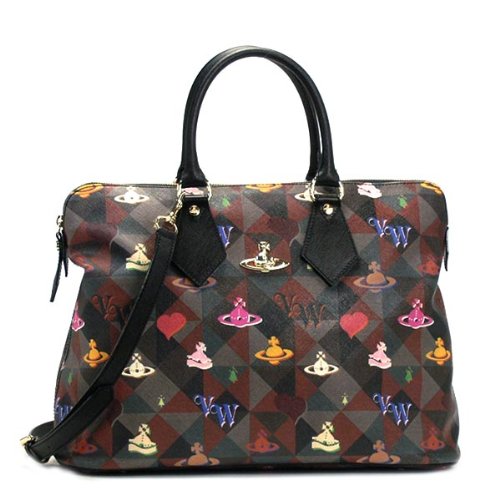 ヴィヴィアンウエストウッド ブリーフケース VIVIENNE WESTWOOD VWW 13146 LOGOMANIA ﾌﾞﾘｰﾌｹｰｽ BK 並行輸入