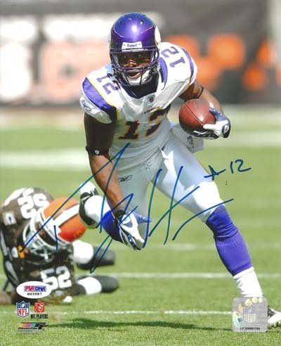 Percy Harvin Autographed/Hand Signed Minnesota Vikings 8x10 Photo PSA/DNA