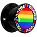 00 Gauge Rainbow Flag Acrylic Stash Plug