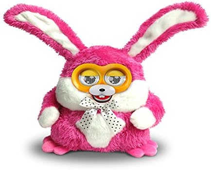 Hibou Talking Rabbit Electronic Pet Interactive Toy Electric Educational Plush Toy with Android Tablet and Smart Phone Rosy Red