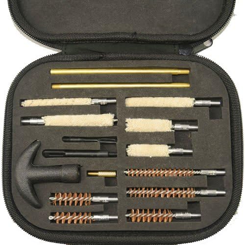 16 Piece Pistol Cleaning Kit for All Caliber Hand Guns 22 357 38 9mm 40 44 45