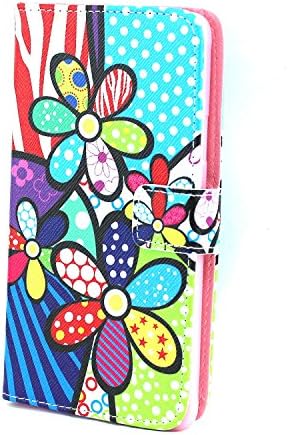 Galaxy Note 4 Case,Flower Printed Pattern Leather Wallet Flip Protective Skin Case Cover with Credit Card Holder For Samsung Galaxy Note 4+ Free Cleaning Cloth As a Gift