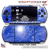 Stardust Blue WraptorSkinz Skin and Screen Protector Kit fits Sony PSP 3000 ....