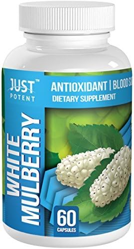 Just Potent White Mulberry Leaf Extract :: All-Natural Powerful Antioxidant and Blood Sugar Support :: 500mg Per Capsule :: 60 Capsules by Just Potent