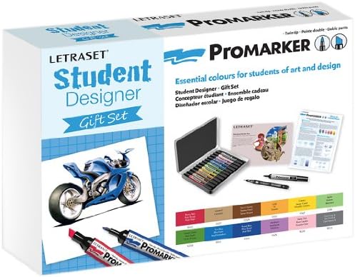 Letraset Promarker Twin Pen 17 Pieces set for Student Designer