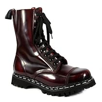 Hot Sale ROCKY-10, Lace-Up Ankle Boots, Burgundy Rub-off Leather 10M