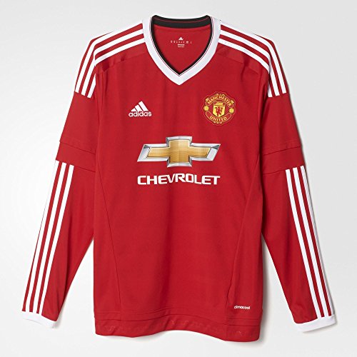 adidas Manchester United Long Sleeve Home Soccer Jersey 2015/16 (Red)