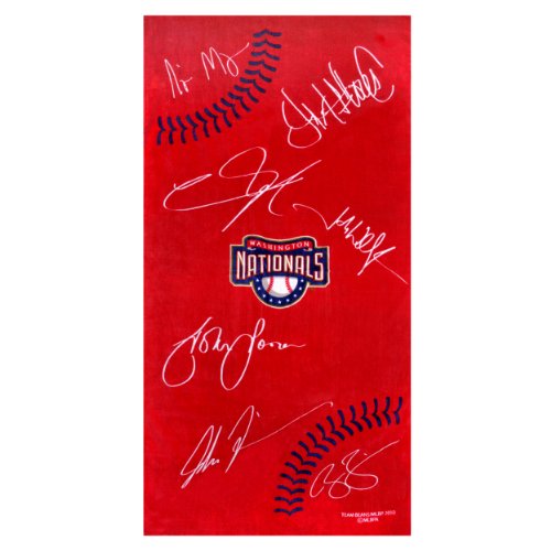 Forever Collectibles MLB Washington Nationals 30X60 Printed Signature Ball Towel