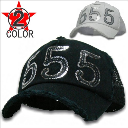 （ナンバーワン）NUMBER-ONE　555スパンコールメッシュCAP