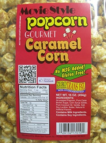Movie Style Popcorn Gourmet Caramel Corn - Original or Fat Free (Original 16 OZ)