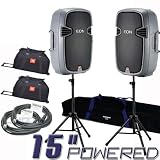 2 JBL EON515 Powered Speakers Bundle