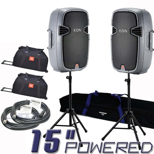 2 JBL EON515 Powered Speakers Bundle