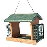 Woodlink NAGOGREEN2 Audubon Going Green Recycled Plastic Ranch Bird Feeder with Suet Holder