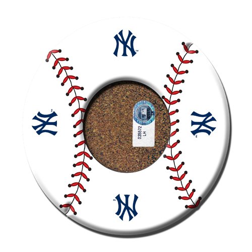 Steiner Sports MLB New York Yankees Baseball with Logo Coasters (Set of 4)