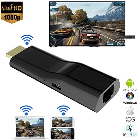 IMEEK Wireless HDMI Adapter 1080P WiFi Miracast Dongle Screen Mirror Airplay for iOS/Mac OS/Windows/Android Devices