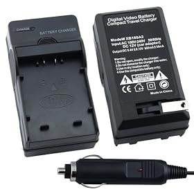 eForCity Panasonic CGA-S006 / CGA-S006A / CGA-S006A/1B / CGA- S006E/1B / CGR-S006 / CGR-S006A / CGR-S006A/1B / CGR-S006E / CGR-S006E/1B / DMW- BMA7 Battery Charger for Panasonic DMC-FZ Series Camera Models (Included AC Car Adapter)