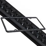 Swarovski Car Truck SUV Black Chrome License Plate Frame - 256 Black Crystals
