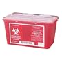 Biohazard Infectious Container for Sharp Objects, 4 Qt, Red