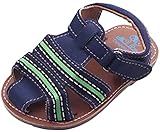 (ラボーグ) La Vogue 子供靴 キッズサンダル ベビー ファーストシューズ スリッパ つま先ガード 赤ちゃん靴 新生児 出産祝い 歩行サポート 快適 (内寸12cm, 紺色)