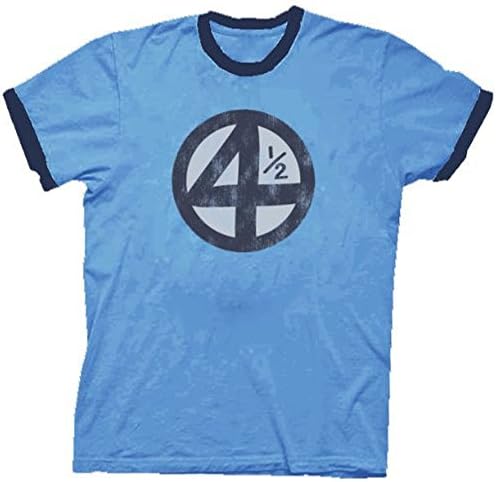Fantastic Four 4.5 4 1/2 Scott Pilgrim Distressed Carolina Blue Adult T-shirt Tee (Adult X-Large)
