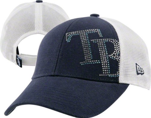 Tampa Bay Rays Women's Hat: New Era Jersey Shimmer Trucker Mesh Hat