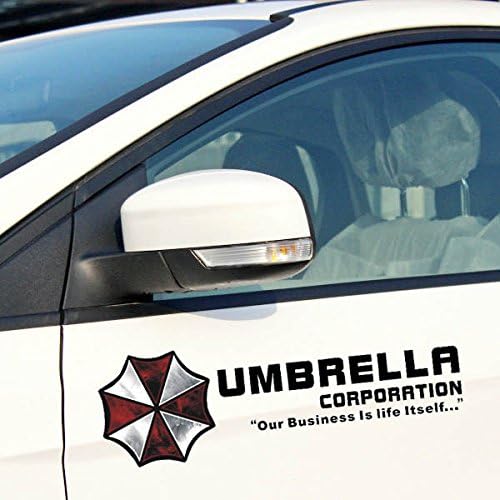 "Umbrella" Car Engine Hood Decals Stickers True Color (Black)
