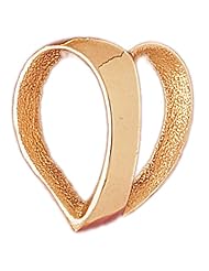 14K Yellow Gold Floating Heart Pendant