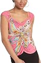 Rampage Juniors' Cold Shoulder Printed Top