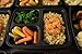 Meal Prep Food Containers by Better Body Kitchen ( Set of 10 ) - 3 Compartments and 32 oz Capacity for a Bigger Better Meal