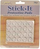 Stick-It Glass Protective Pads .5" 20/Pkg-Clear