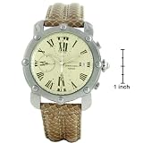 Men's, Seiko, Chronograph, Cream Dial, Light Brown Band, Style # SNDZ93