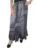 Womens Skirt Ari Embroidered Stonewashed Black Maxi Skirt