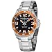 Stuhrling Original Men's 395.33I117 Aquadiver Regatta Champion Professional Diver Swiss Quartz Date Orange Bezel Watch