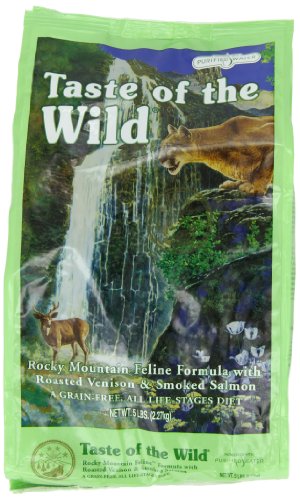 Taste of the Wild Dry Cat Food, Rocky Mountain Feline Formula with Roasted Venison and Smoked Salmon, 5 Pound Bag