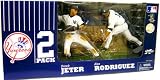 McFarlane Toys MLB Sports Picks Exclusive New York Yankees Defensive Action Figure 2-Pack (Derek Jeter, Alex Rodriguez)