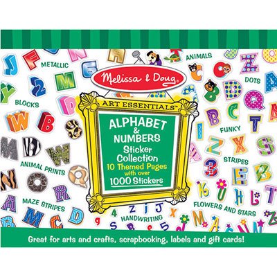 Imagen 1 de Melissa & Doug Sticker Collection - Juego de pegatinas del abecedario y los número (800 unidades)
