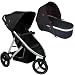 Phil Teds V55 Vibe Buggy Single Stroller in Black with Peanut Bassinet