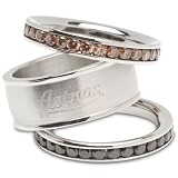 MLB Houston Astros Logo Crystal Stacked Ring Set (Size 8)