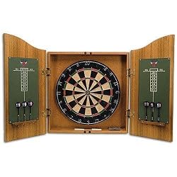 NBA Portland Trail Blazers Solid Pine Cabinet And Bristle Dartboard Set