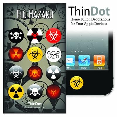 ThinDot Home Button Stickers for iPhone, iPad and iPod Touch "Biohazard"