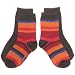 Kids Socks - POLARN O. PYRET 2-PACK BLOCK STRIPE & SOLID SOCKS (CHILD) - 6-8 YRS/Bracken