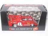 Brumm R238 #2 Alfa Romeo 33TT12 1° Merzario-Lafitte 1000Km Monza 1975 1:43 Scale Die Cast in Red
