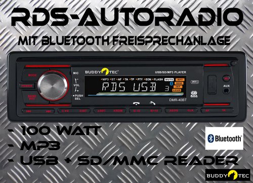RDS-Autoradio mit USB-/SD-/MMC-/MP3-/WMA-Abspieler + BLUETOOTH Freisprecheinrichtung