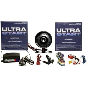 Brand New Ultrastart U450-pro 2500 Foot Range Car Alarm with (2) Xr-pro Series Metal Indigo Remotes and Dual Shock Sensor + Super Loud Siren and 4 Built in Channels