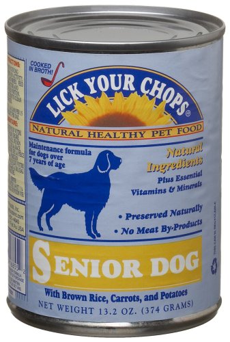 Lick Your Chops Senior Dog With Brown Rice, Carrots, And Potatoes, 13.2 Ounce Tins (Pack of 12)